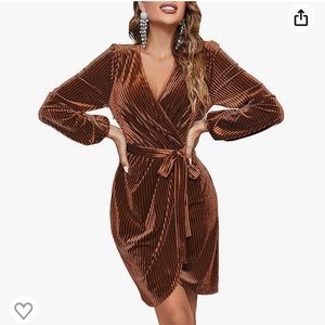 Long Sleeve Velvet Cocktail Dress